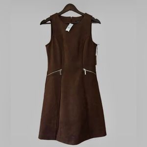 Ann Taylor Factory Brown Sleeveless Dress